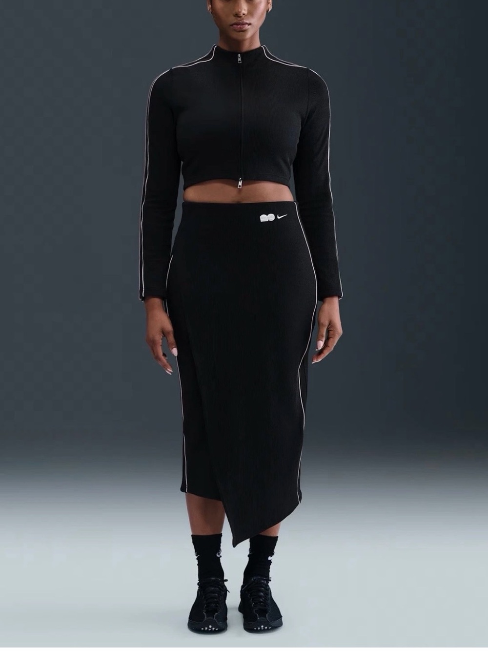 Nike Naomi Osaka High Waisted Ribbed Midi Skirt